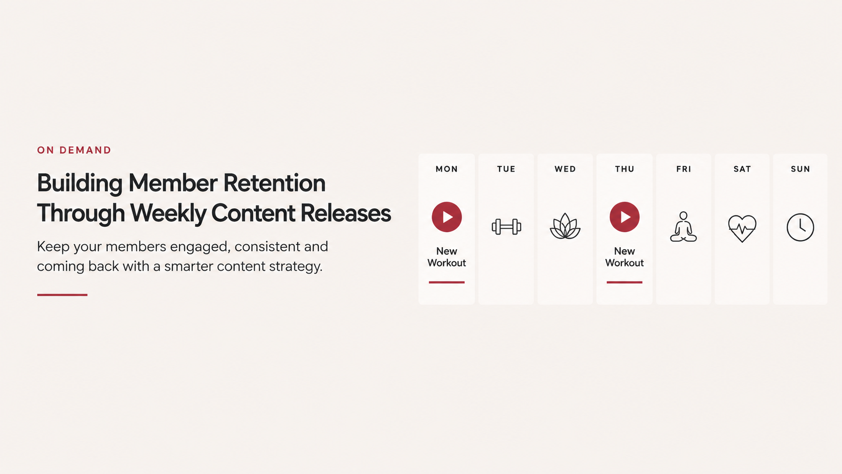 Building Member Retention Through Weekly Content Releases On Demand by IPSTUDIO fitness VOD